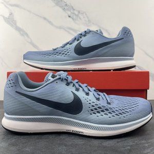 Womens Nike Air Zoom Pegasus 34 Size 12 Work‎ Blue Black Ice Running Mens 10.5